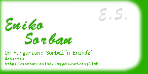 eniko sorban business card